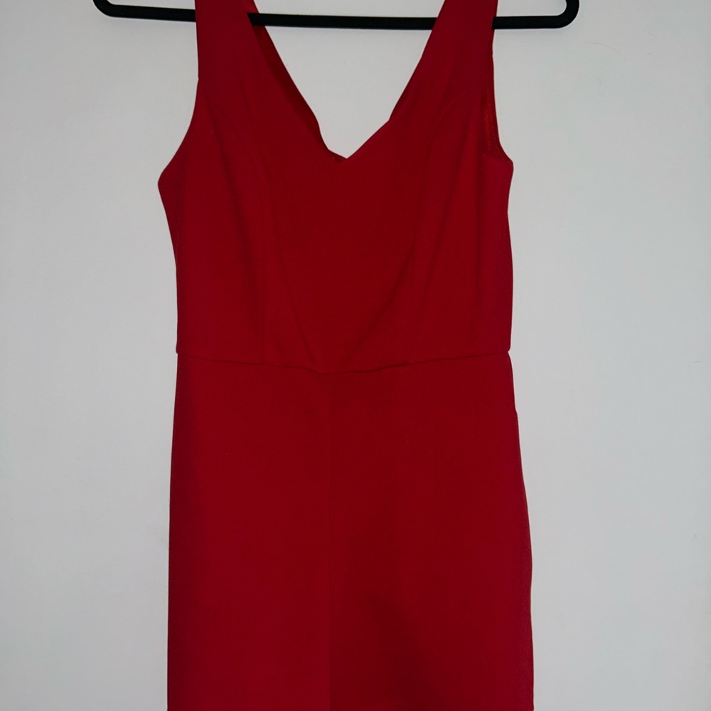 Elegant Red Sleeveless Romper
